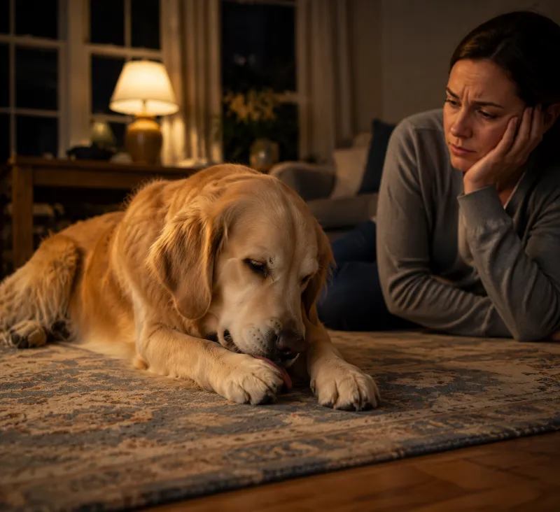 Dog Licking Paws Constantly at Night? Causes, Remedies, and When to Worry